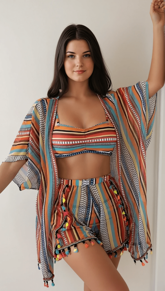 Boho Chic Swimsuit Cover-Up Set