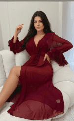 Romantic Sheer Ruffle Robe